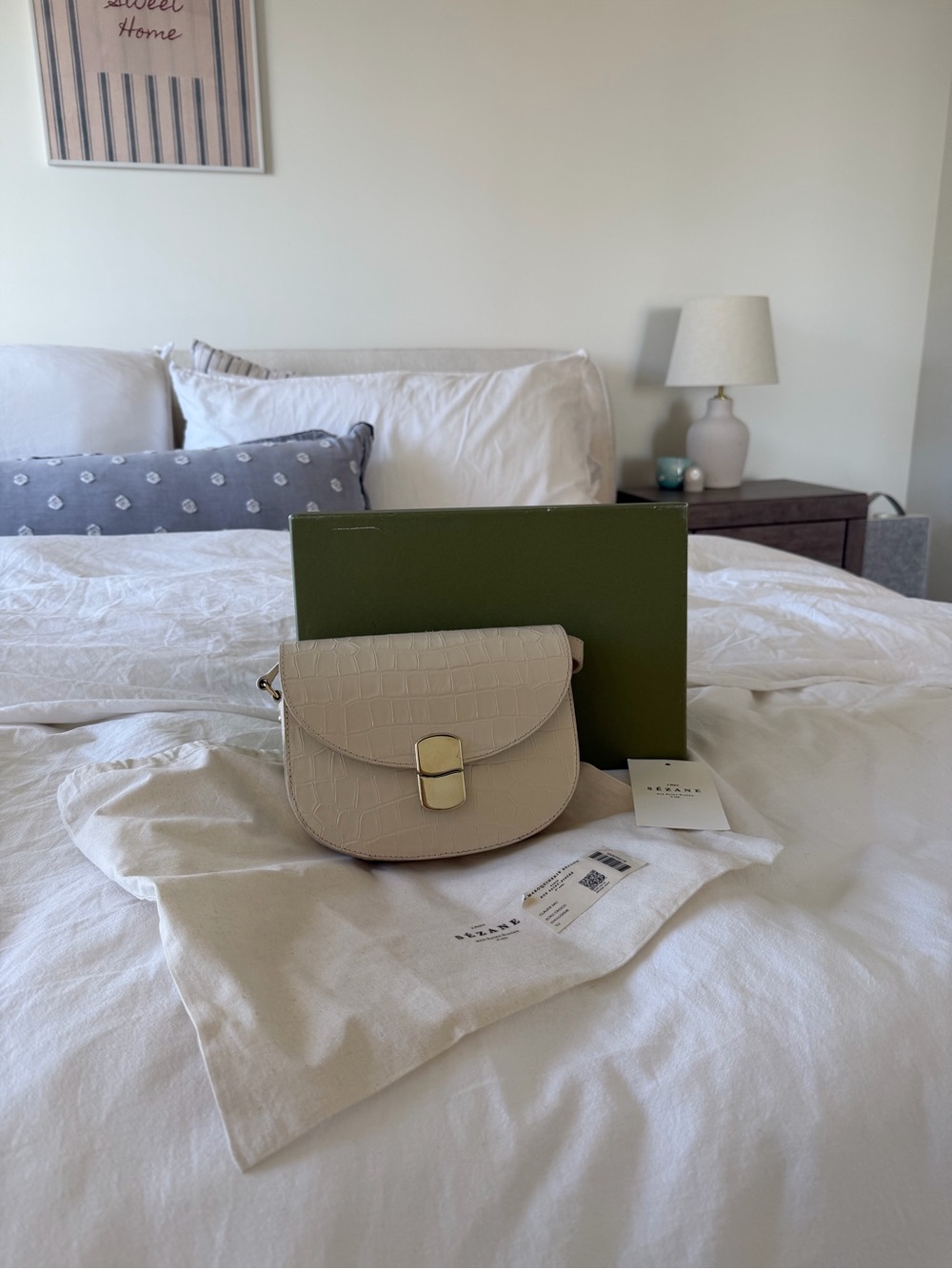 SÉZANE Claude Bag - Ecru Croco